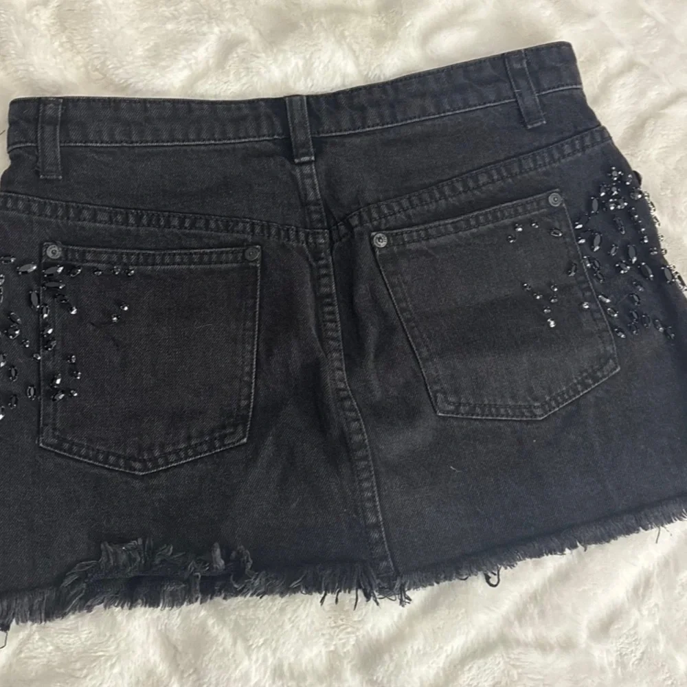 Free people jeweled denim skirt - Picture 2 of 5